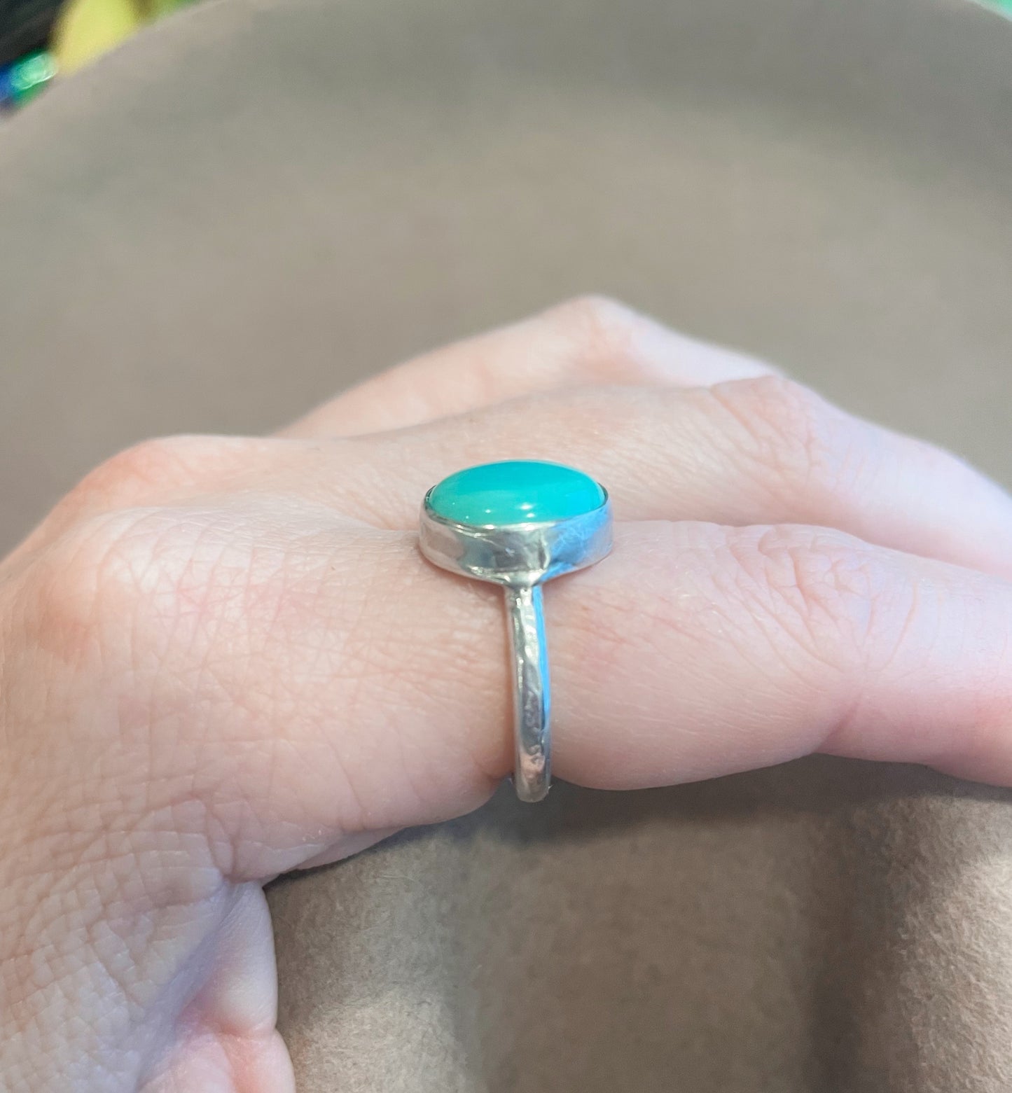 Circle Turquoise Ring - Size 5.5