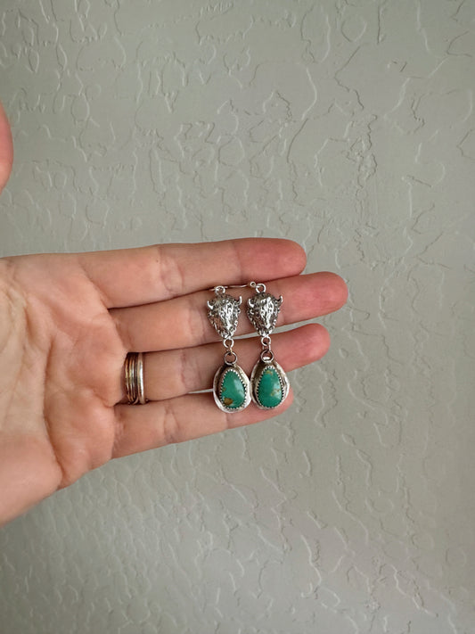Bison Sterling Silver Earrings