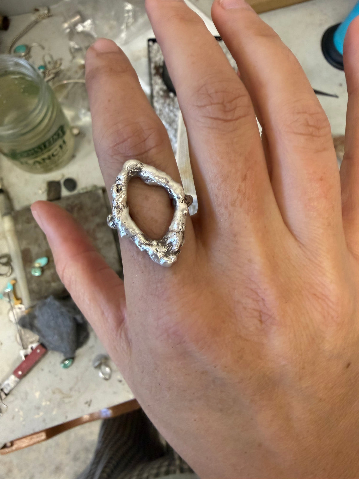 Hand forged Sterling Silver Ring